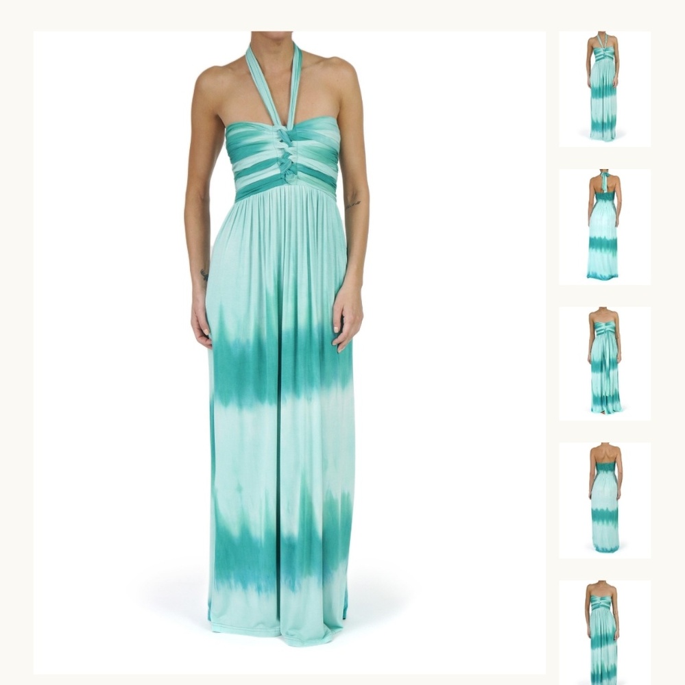 Coral tie dye maxi dress